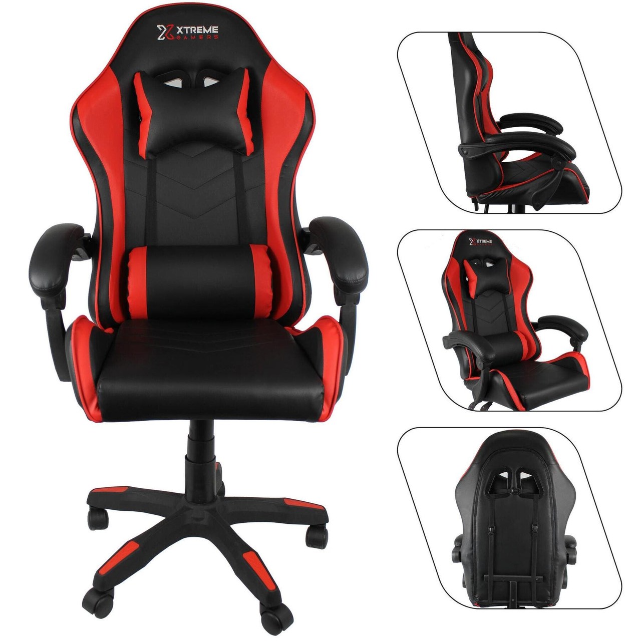 Foto de referência: Cadeira Xtreme Gamers vermelha reclinável.